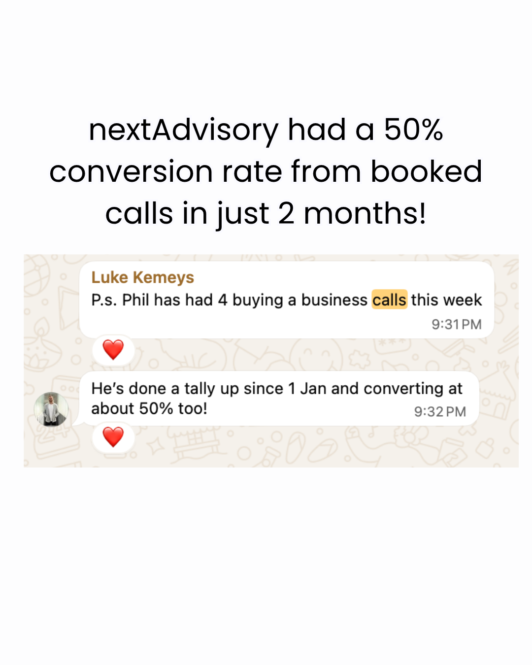 Real client result: 50% conversion rate